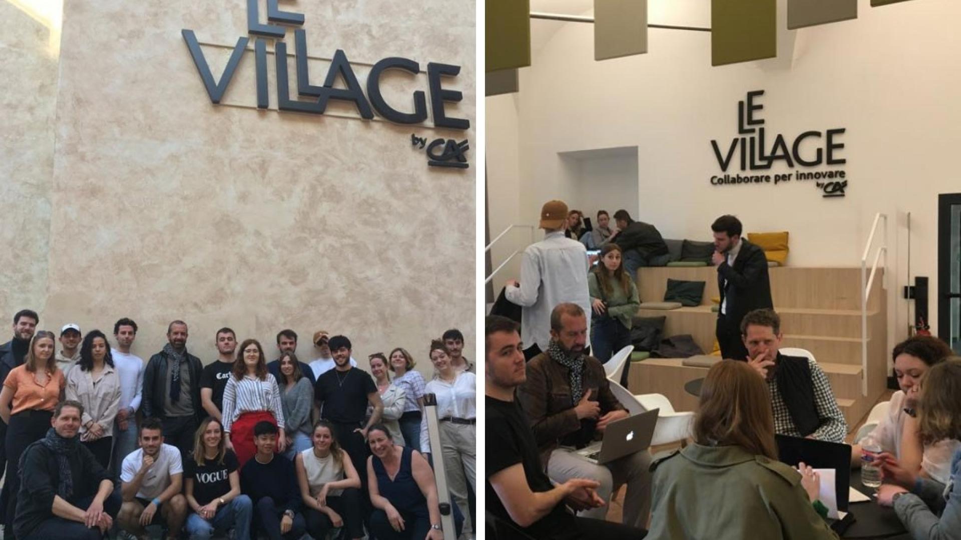 Les étudiants du cycle master Design et stratégie de l’innovation en immersion en Italie, au sein du Village by CA Milan