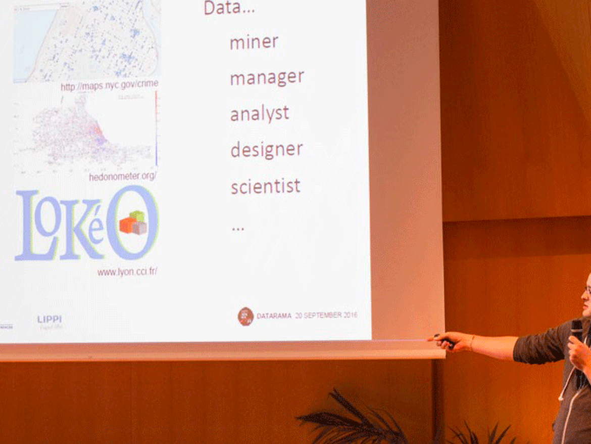 Sebastian Grauwin, data scientist lors de la journée Datarama #1